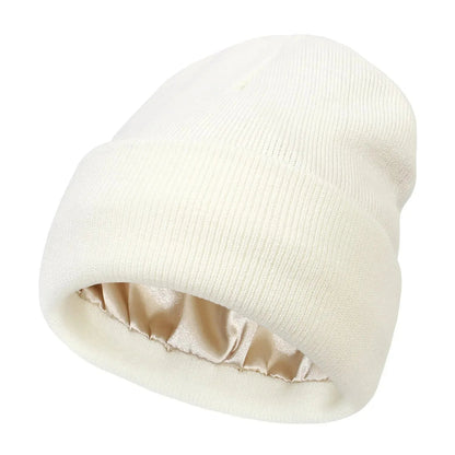 Satin Lined Winter Beanie Hats