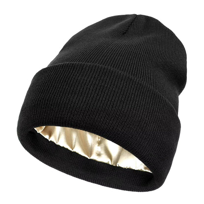 Satin Lined Winter Beanie Hats