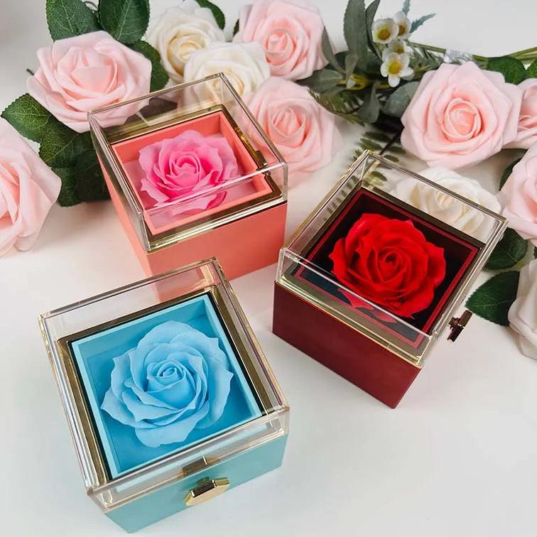 Coffret Rose Éternelle - Avec Collier Personnalisé - CentralFlows