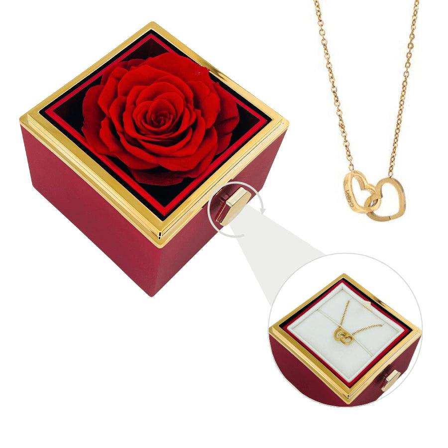 Coffret Rose Éternelle - Avec Collier Personnalisé - CentralFlows