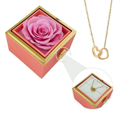 Coffret Rose Éternelle - Avec Collier Personnalisé - CentralFlows